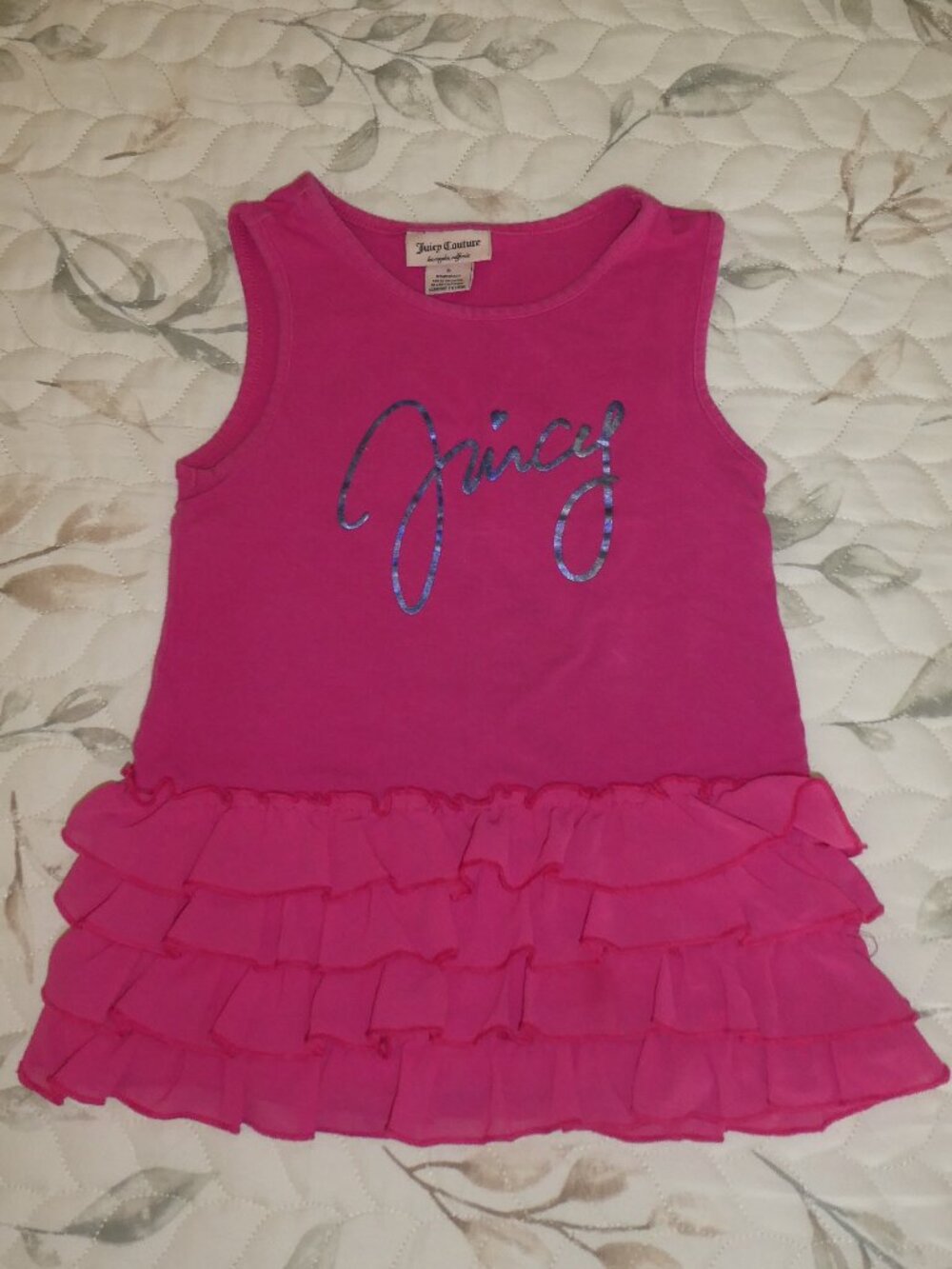 4/$20 Juicy Couture Girls Sleeveless Pink Summer Dress Size 6